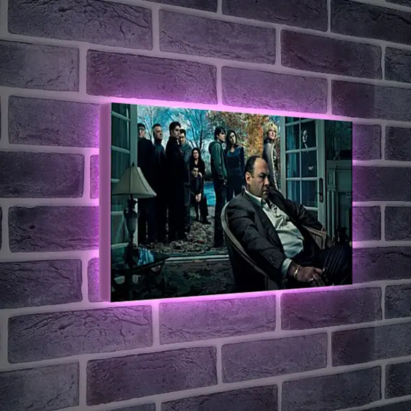 Лайтбокс световая панель - Клан Сопрано. The Sopranos