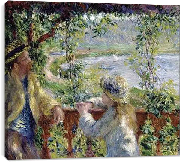 Постер на подрамнике - Near the Lake. Пьер Огюст Ренуар