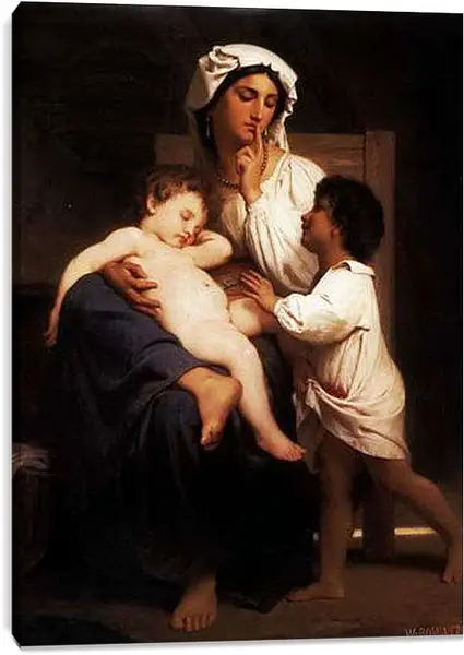 Постер на подрамнике - Le Sommeil. Спящий. Адольф Вильям Бугро