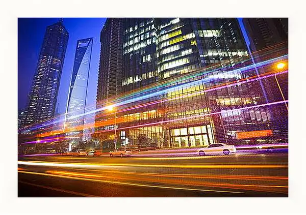 Картина в раме - Ночной город