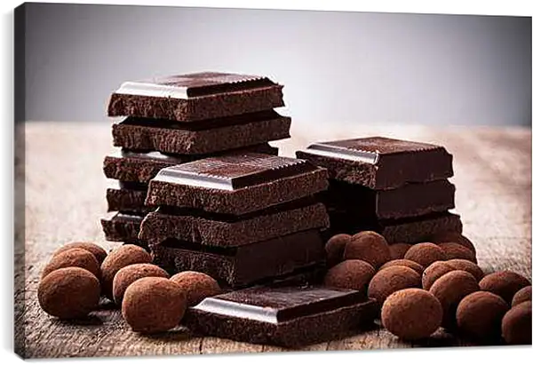Постер на подрамнике - Шоколад. Шоколадное искушение.
