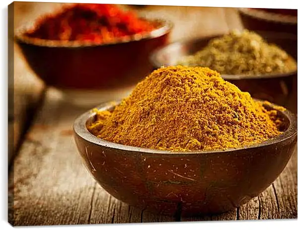 Постер на подрамнике - Пиалы со специями. Ароматы Кухни.