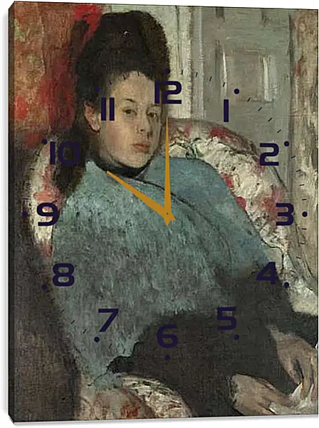 Часы картина - Portrait of Elena Carafa. Эдгар Дега