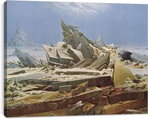 Постер на подрамнике - Северный Ледовитый океан. Каспар Давид Фридрих