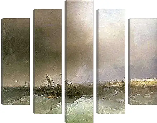 Модульная картина - Вид Одессы с моря. Иван Айвазовский