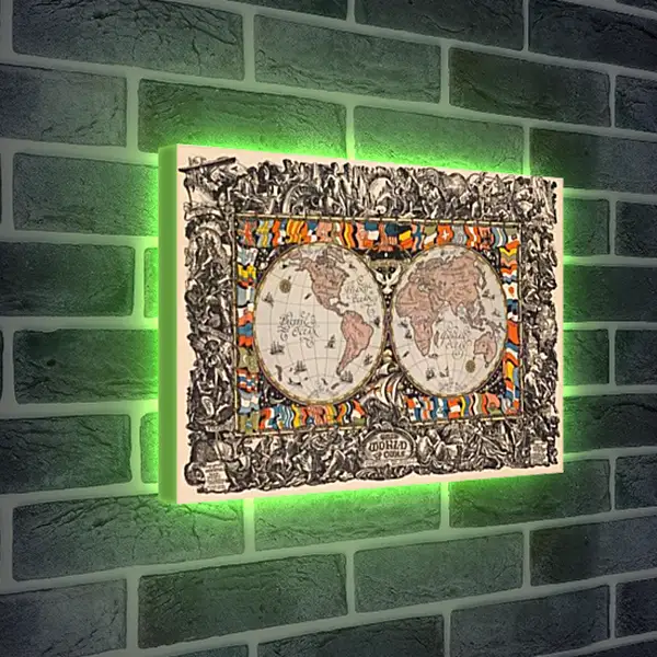 Лайтбокс световая панель - Историческая карта