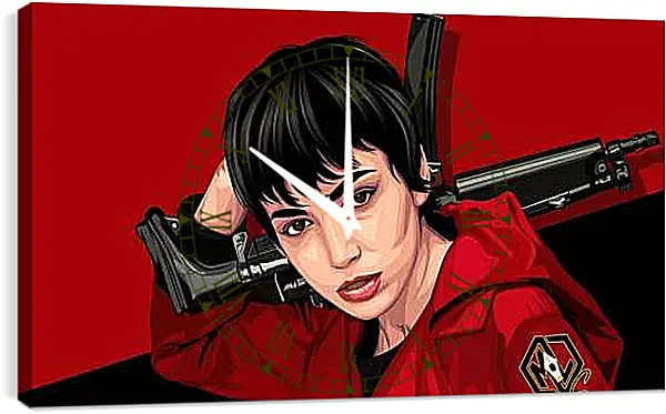 Часы картина - Бумажный дом. La casa de papel