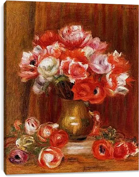 Постер на подрамнике - Anemones. Пьер Огюст Ренуар
