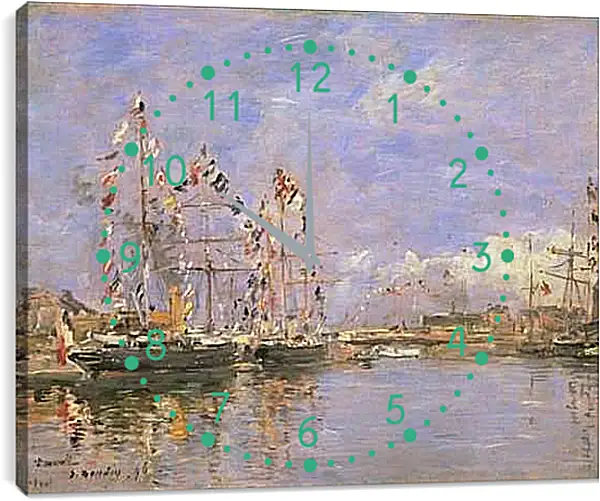 Часы картина - Deauville. Эжен Буден
