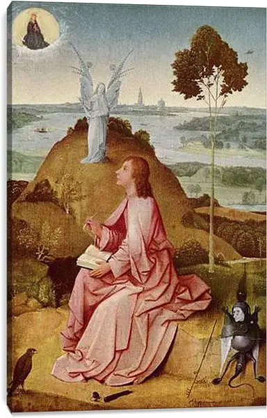 Постер на подрамнике - Saint John the Evangelist on Patmos. Иероним Босх
