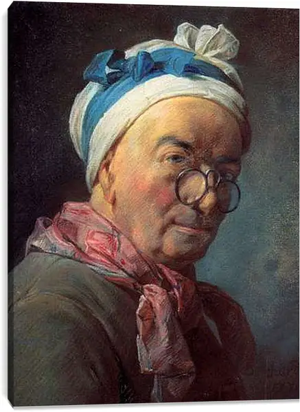 Постер на подрамнике - Self-Portrait. Жан Батист Симеон Шарден