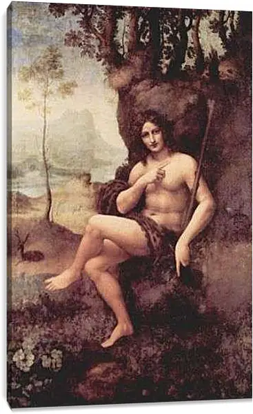 Постер на подрамнике - Бахус. Леонардо да Винчи