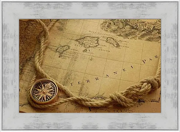 Картина в раме - Компас