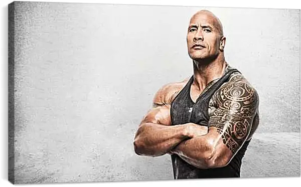 Постер на подрамнике - Dwayne Douglas Johnson. Дуэйн Джонсон (Скала)
