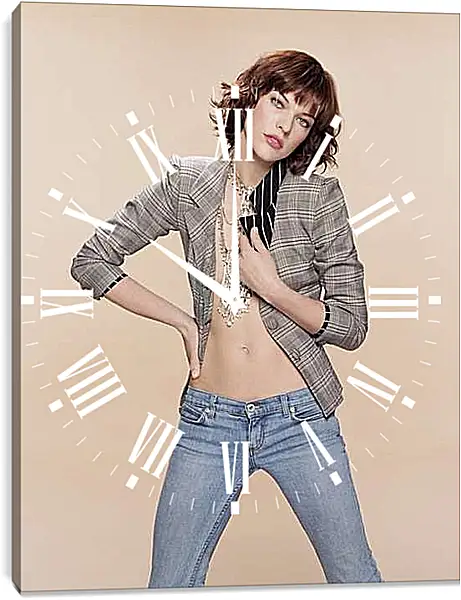 Часы картина - Милла Йовович. Milla Jovovich