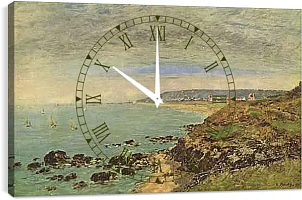 Часы картина - Atlantikkuste bei Benerville. Эжен Буден