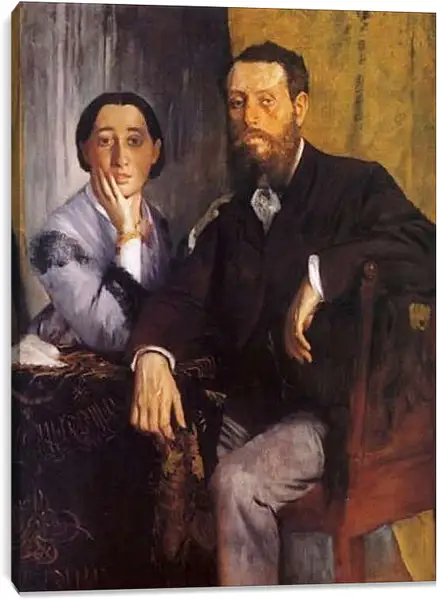 Постер на подрамнике - Edmond et Therese Morbill. Эдгар Дега