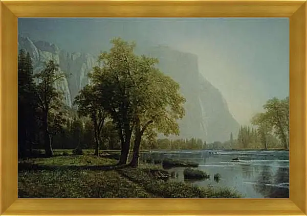 Картина в раме - El Capitan, Yosemite Valley. Эль-Капитан. Альберт Бирштадт