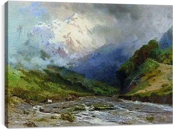 Постер на подрамнике - Ущелье. Мещерский Арсений