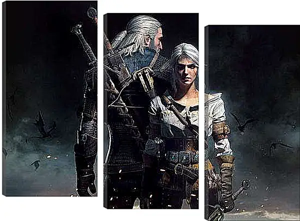 Модульная картина - The Witcher 3: Wild Hunt (Ведьмак), Геральт и Цирилла