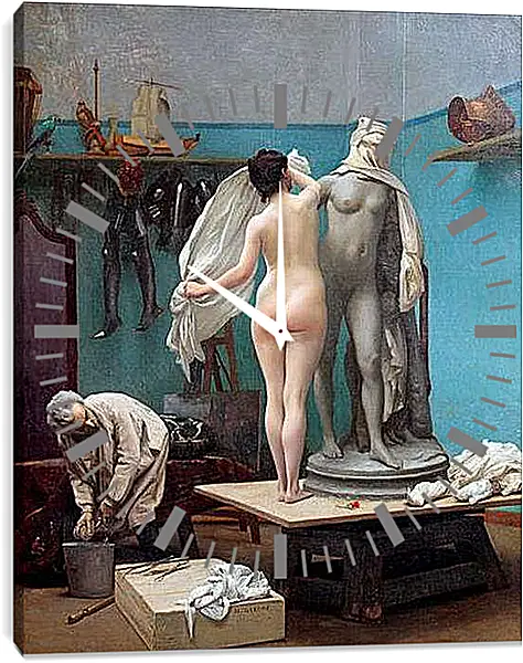 Часы картина - Завершение сеанса. Жан-Леон Жером