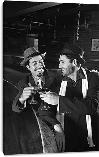 Постер на подрамнике - Друзья за барной стойкой