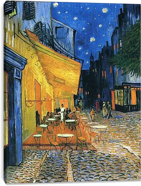 Постер на подрамнике - Ночная терасса. Винсент Ван Гог.