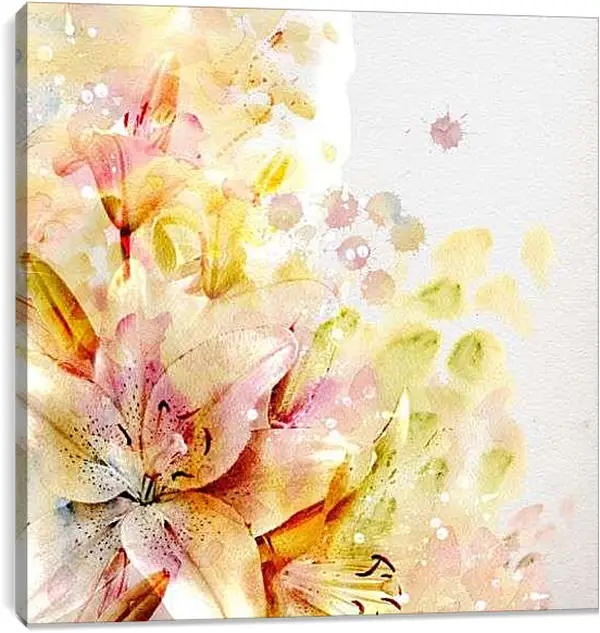 Постер на подрамнике - Лилии