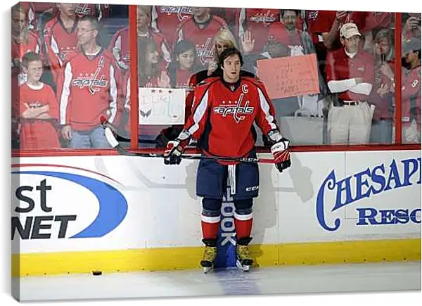 Постер на подрамнике - Молодой Александр Овечкин. Вашингтон Кэпиталз