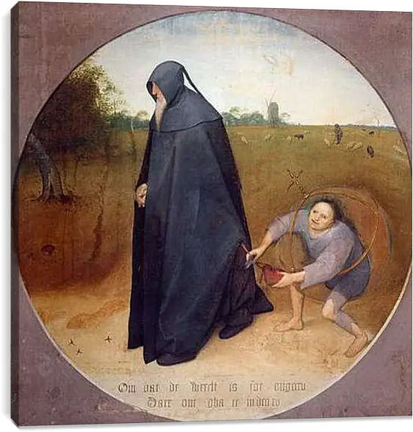 Постер на подрамнике - Мизантроп. Брейгель Питер Старший