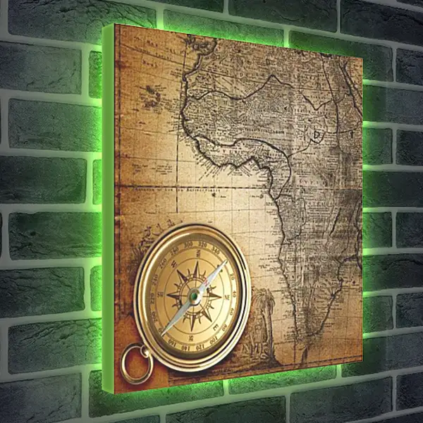 Лайтбокс световая панель - Компас и карта
