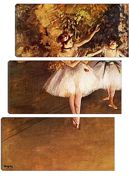 Модульная картина - Deux danseuses en scene. Эдгар Дега