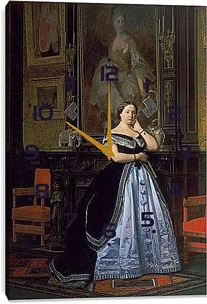 Часы картина - Charlotte de Rothschild - Портрет Баронессы Натаниель. Жан-Леон Жером