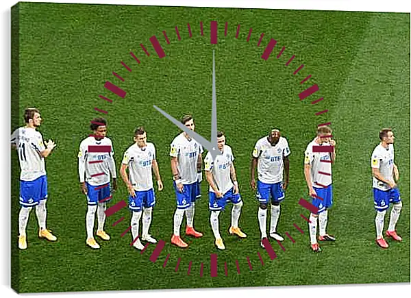 Часы картина - Перед матчем. ФК Динамо Москва. FC Dynamo Moscow