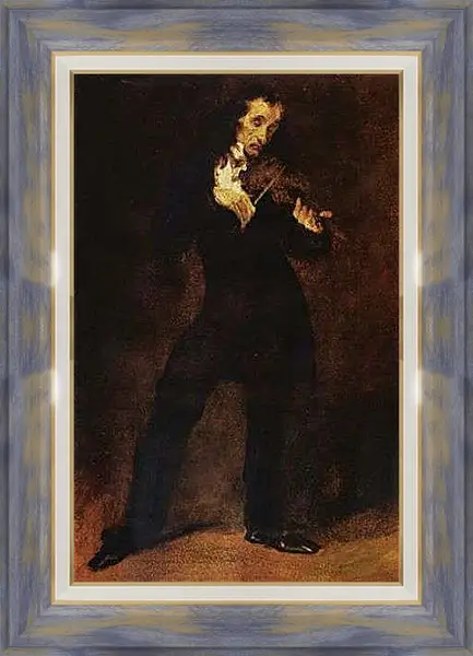 Картина в раме - Portrait Of Paganini. Эжен Делакруа