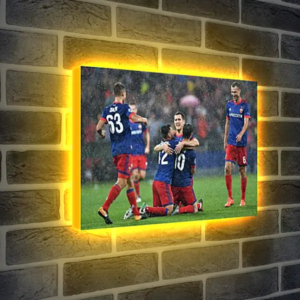 Лайтбокс световая панель - Празднование гола. ФК ЦСКА Москва. FC CSKA Moscow