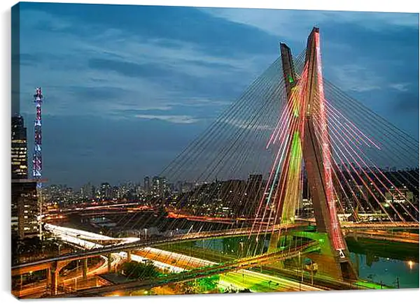 Постер на подрамнике - Вечерний мост