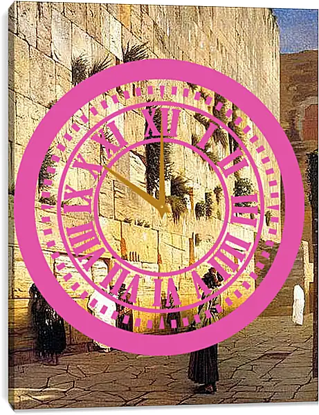 Часы картина - Solomons Wall Jerusalem. Жан-Леон Жером