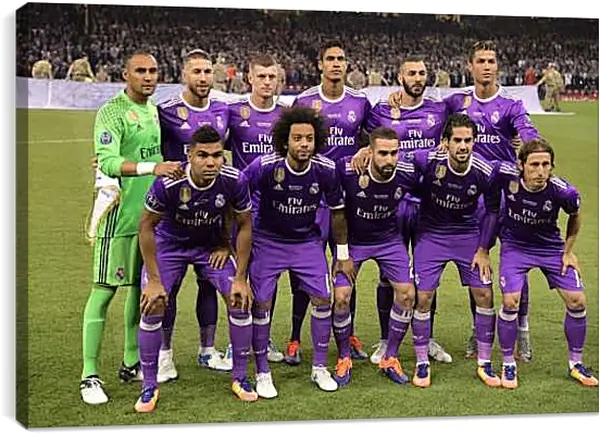 Постер на подрамнике - Фото перед матчем ФК Реал Мадрид. FC Real Madrid