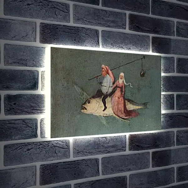 Лайтбокс световая панель - Antoniusaltar, Triptychon, Mitteltafel - Versuchung des Hl. Antonius. Иероним Босх