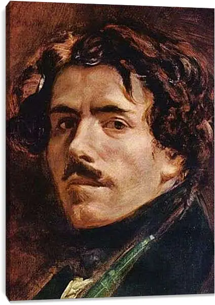 Постер на подрамнике - Selbstportrat (Detail). Эжен Делакруа
