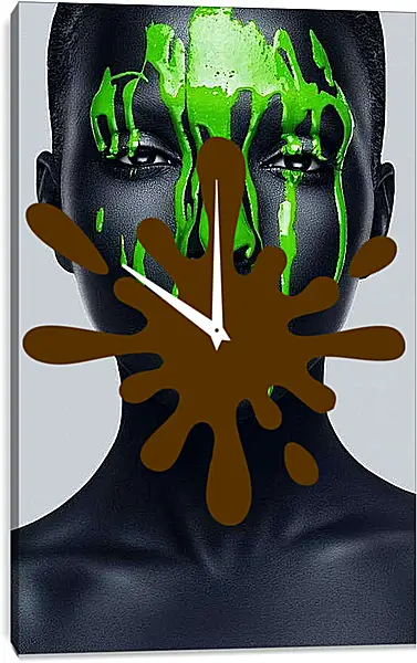 Часы картина - Африканская девушка арт фото