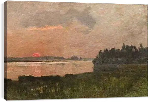 Постер на подрамнике - Закат. Левитан Исаак