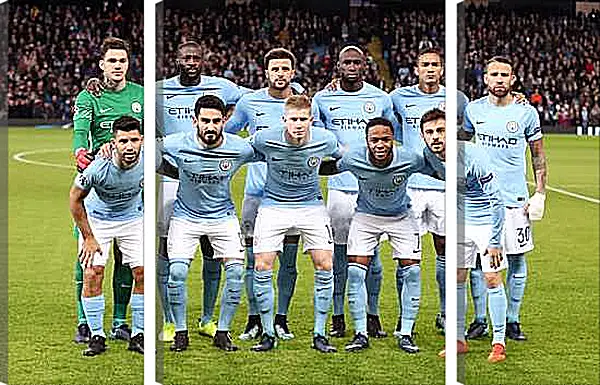 Модульная картина - Фото перед матчем. Манчестер Сити. Manchester City