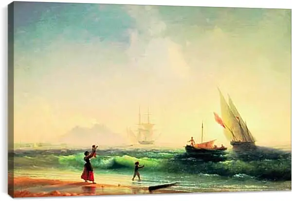 Постер на подрамнике - Возвращение моряка. Иван Айвазовский.