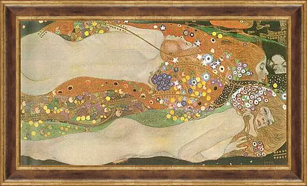 Картина в раме - Водяные змеи II. Wasserschlangen (Freundinnen) II. Густав Климт