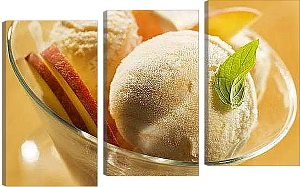 Модульная картина - Сладости в стеклянном стаканчике. Сладкое мгновение.