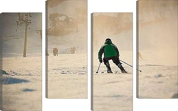 Модульная картина - В зелёной курточке