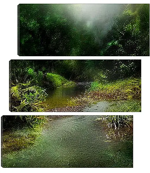 Модульная картина - Небольшая речушка