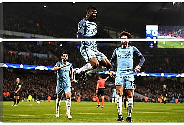 Модульная картина - Празднование гола. Манчестер Сити. Manchester City